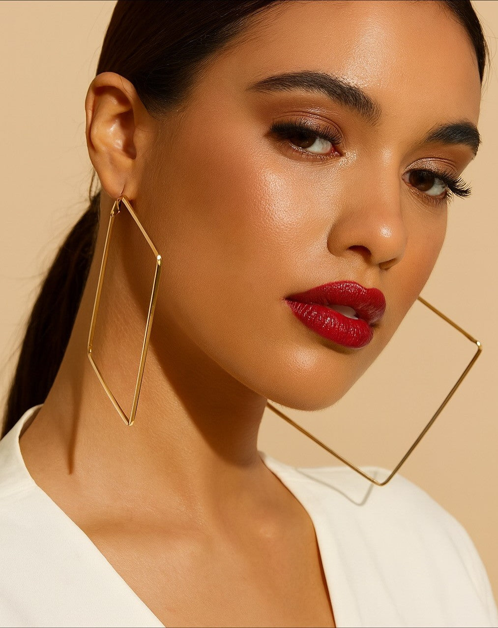 Aurora Bold Square Hoops Earrings