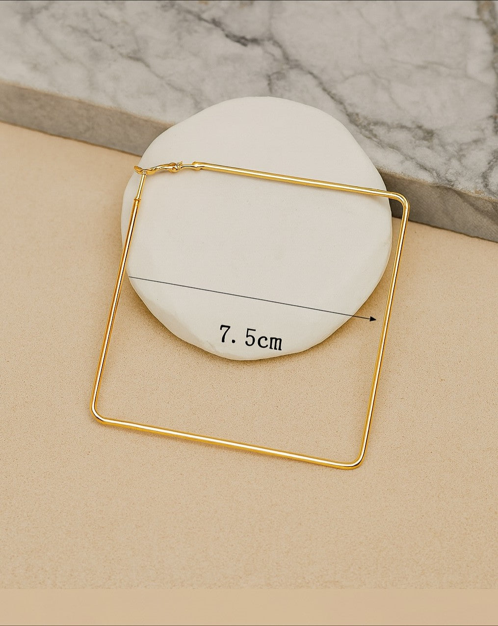 Aurora Bold Square Hoops Earrings