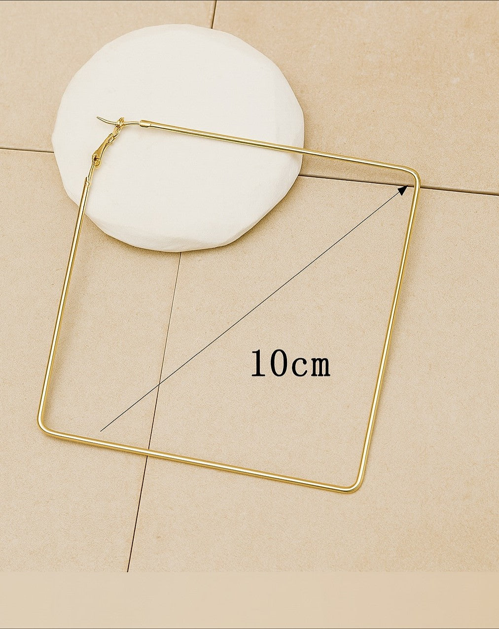 Aurora Bold Square Hoops Earrings