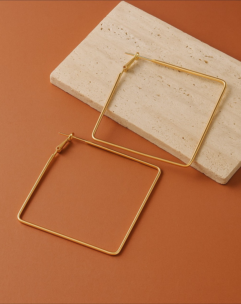 Aurora Bold Square Hoops Earrings