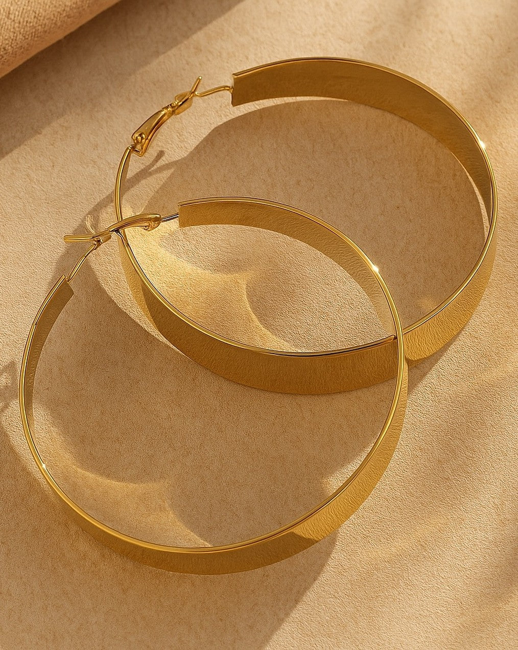 Golden Aura Hoops Earrings