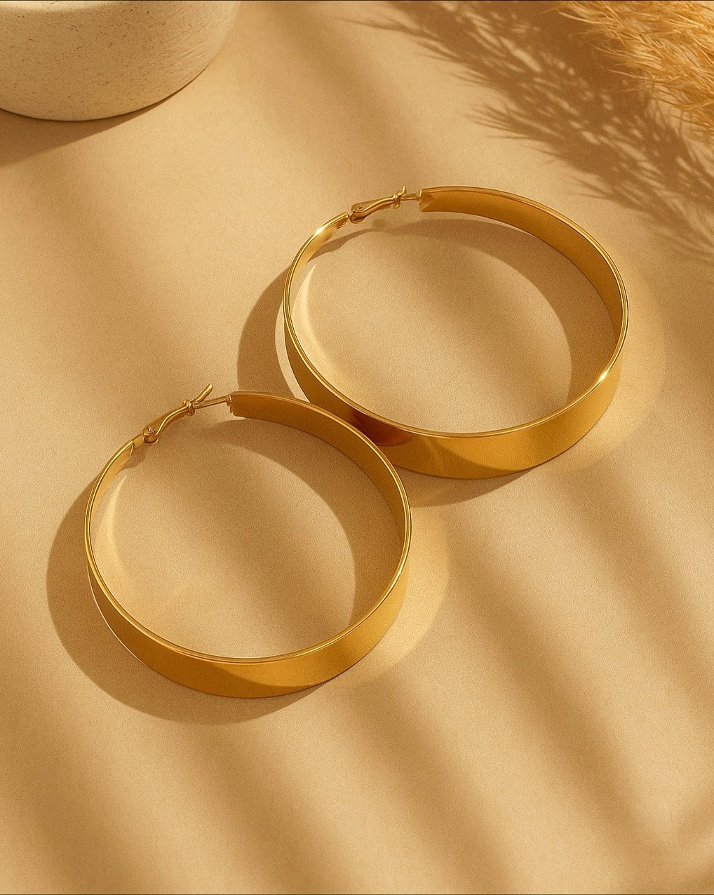 Golden Aura Hoops Earrings