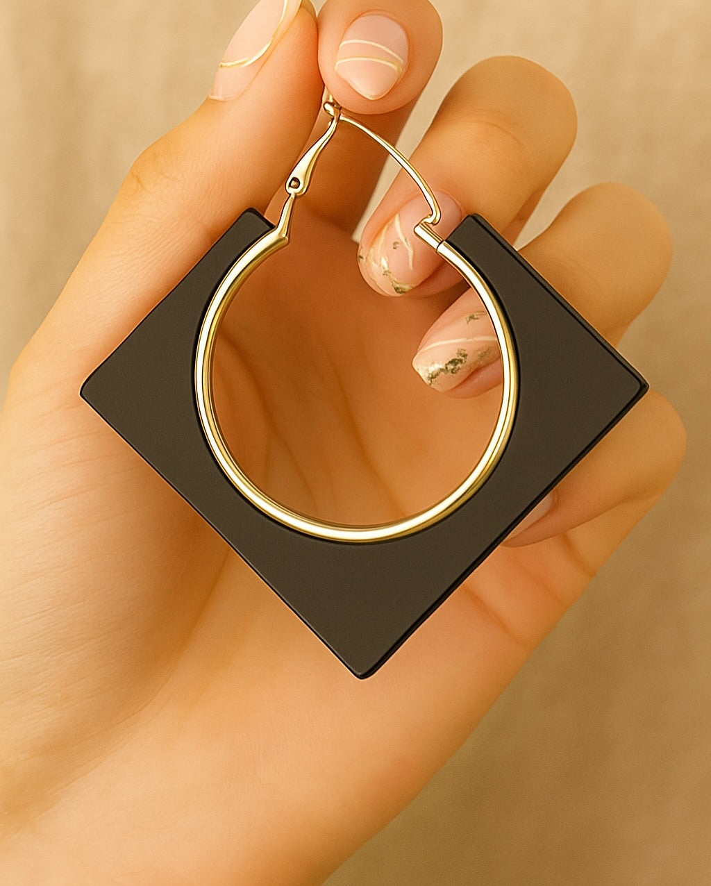 Square hoop Earrings