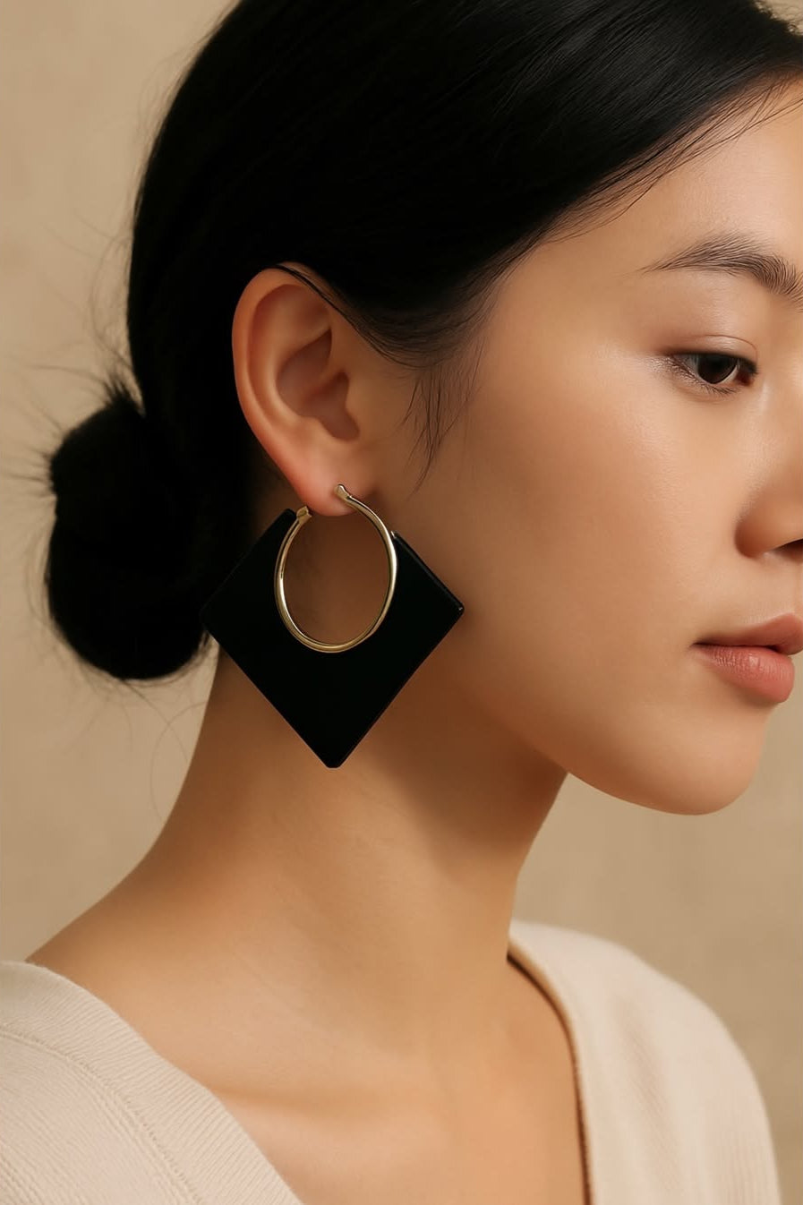 Square hoop Earrings