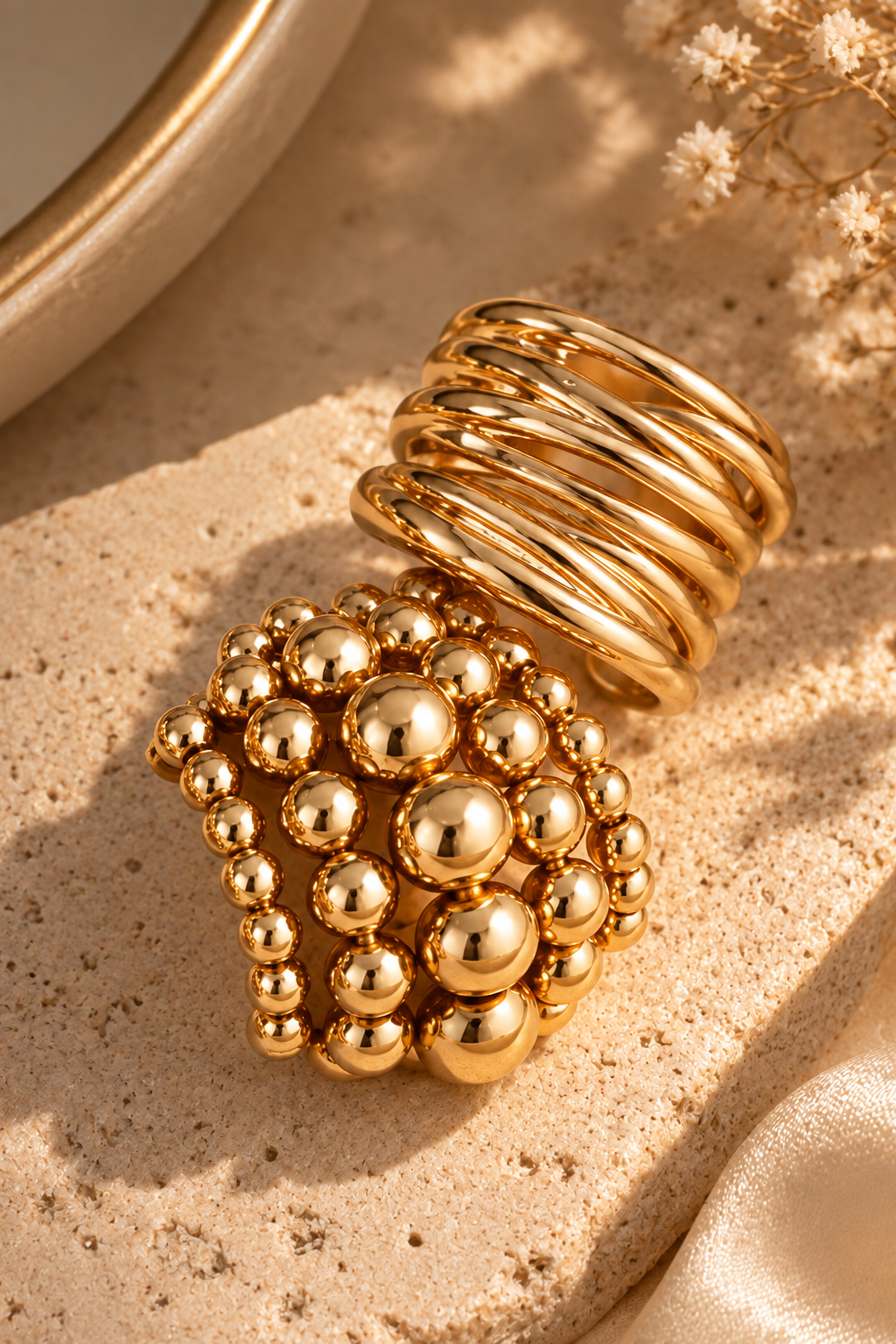 Golden Bubble Ear Cuff