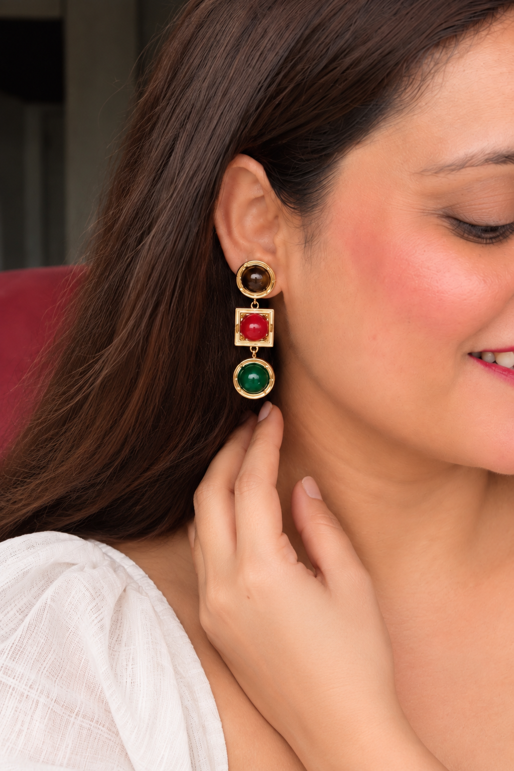 Retro Gem Earrings