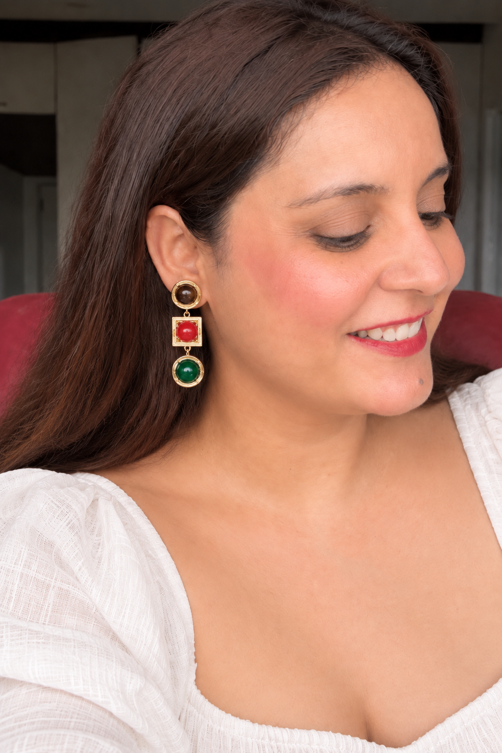 Retro Gem Earrings