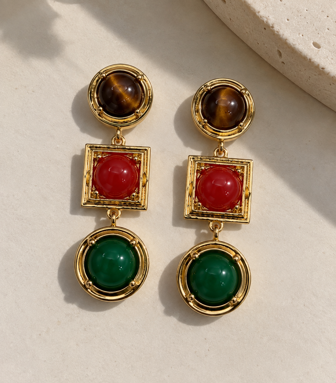 Retro Gem Earrings