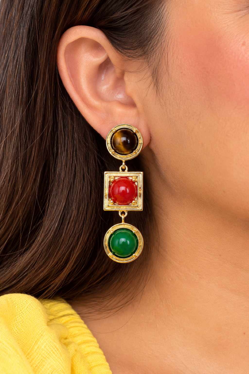 Retro Gem Earrings
