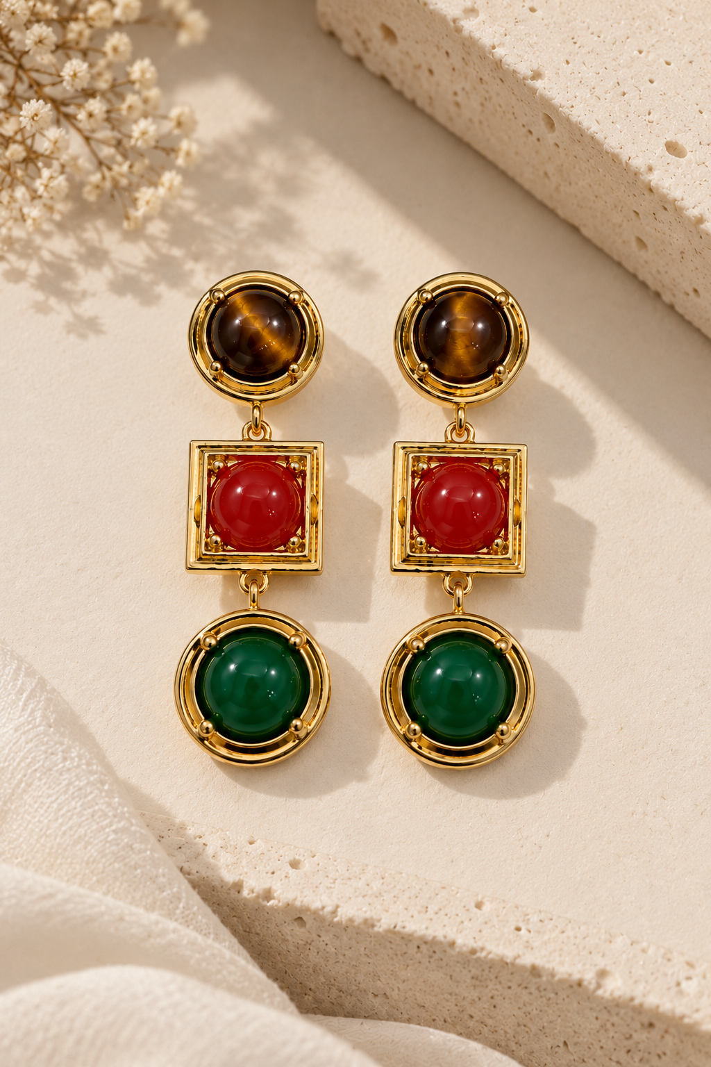 Retro Gem Earrings
