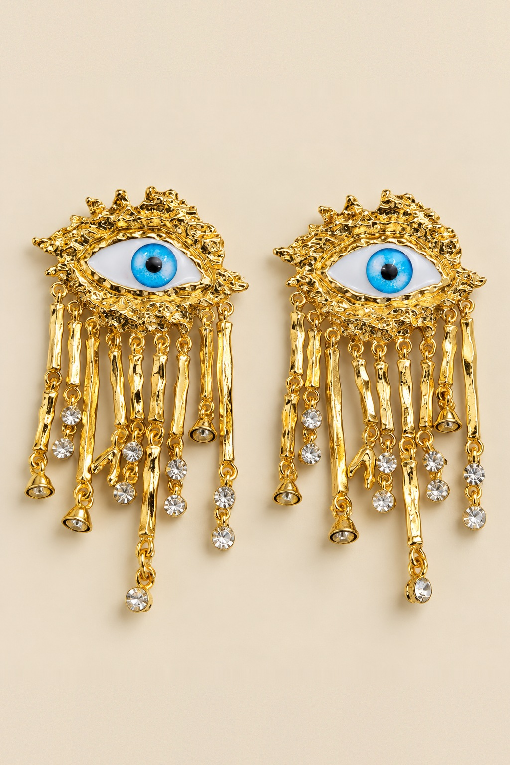 Evil Eye Tassle Earrings
