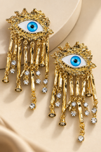 Evil Eye Tassle Earrings