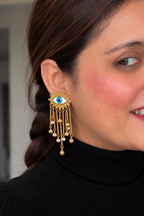 Evil Eye Tassle Earrings