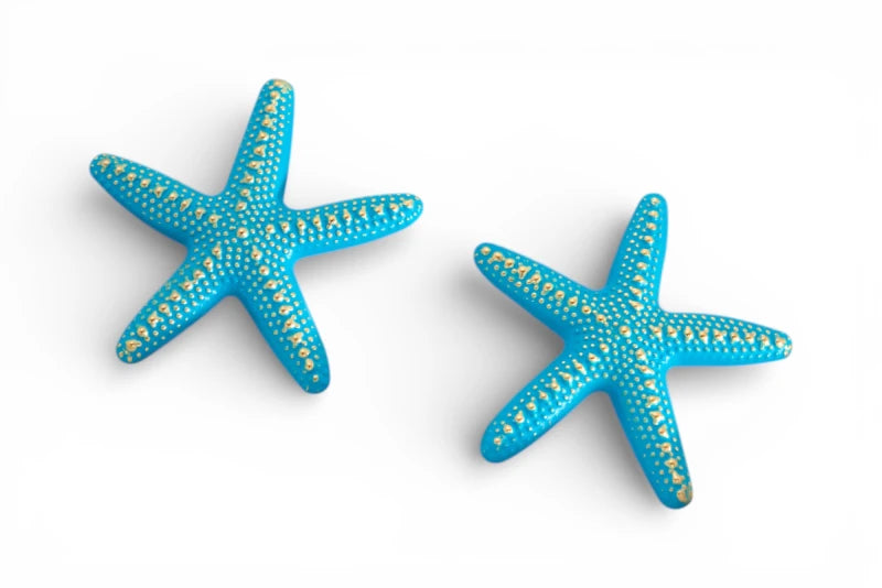 Blue Starfish Earrings