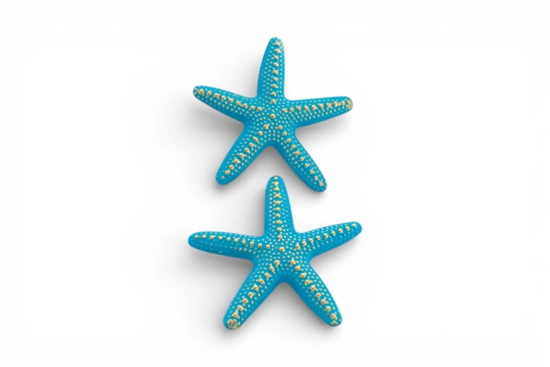 Blue Starfish Earrings
