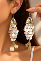 Fish Shell Drop Earrings
