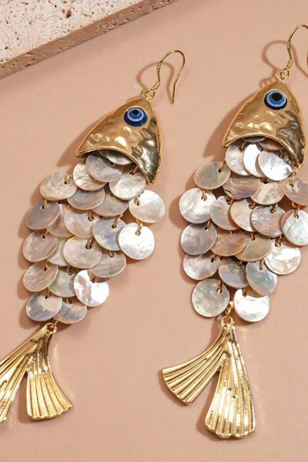 Fish Shell Drop Earrings