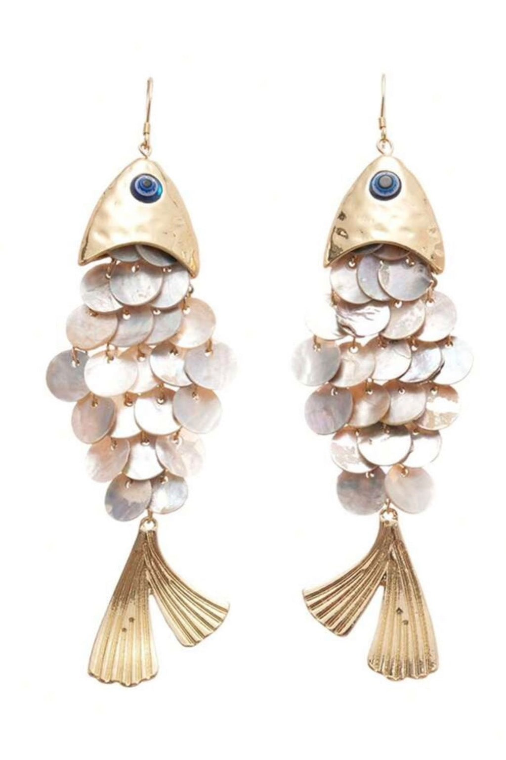 Fish Shell Drop Earrings