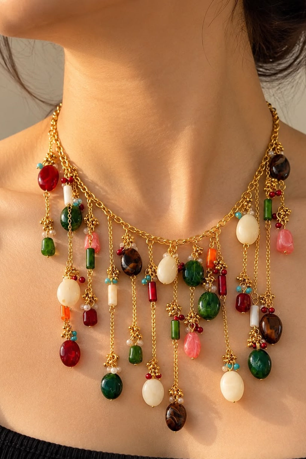 Gemdrop Waterfall Necklace