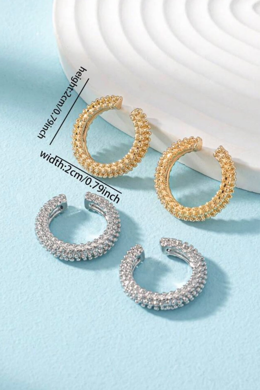 Gold and Silver Ear Cuffs