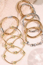 Gold and Silver Resin Bangles- Set of 9