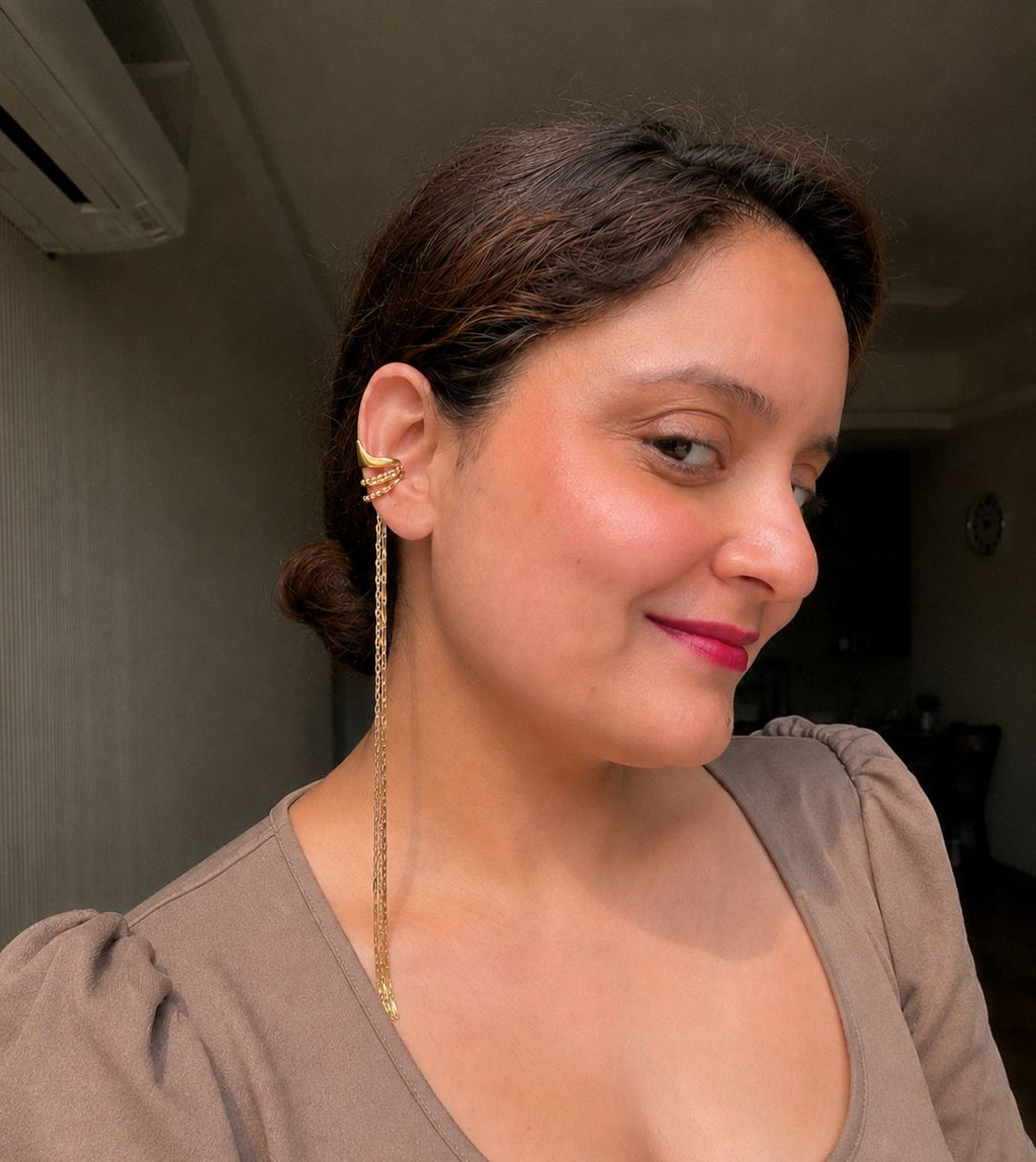 Golden Chain Earcuff
