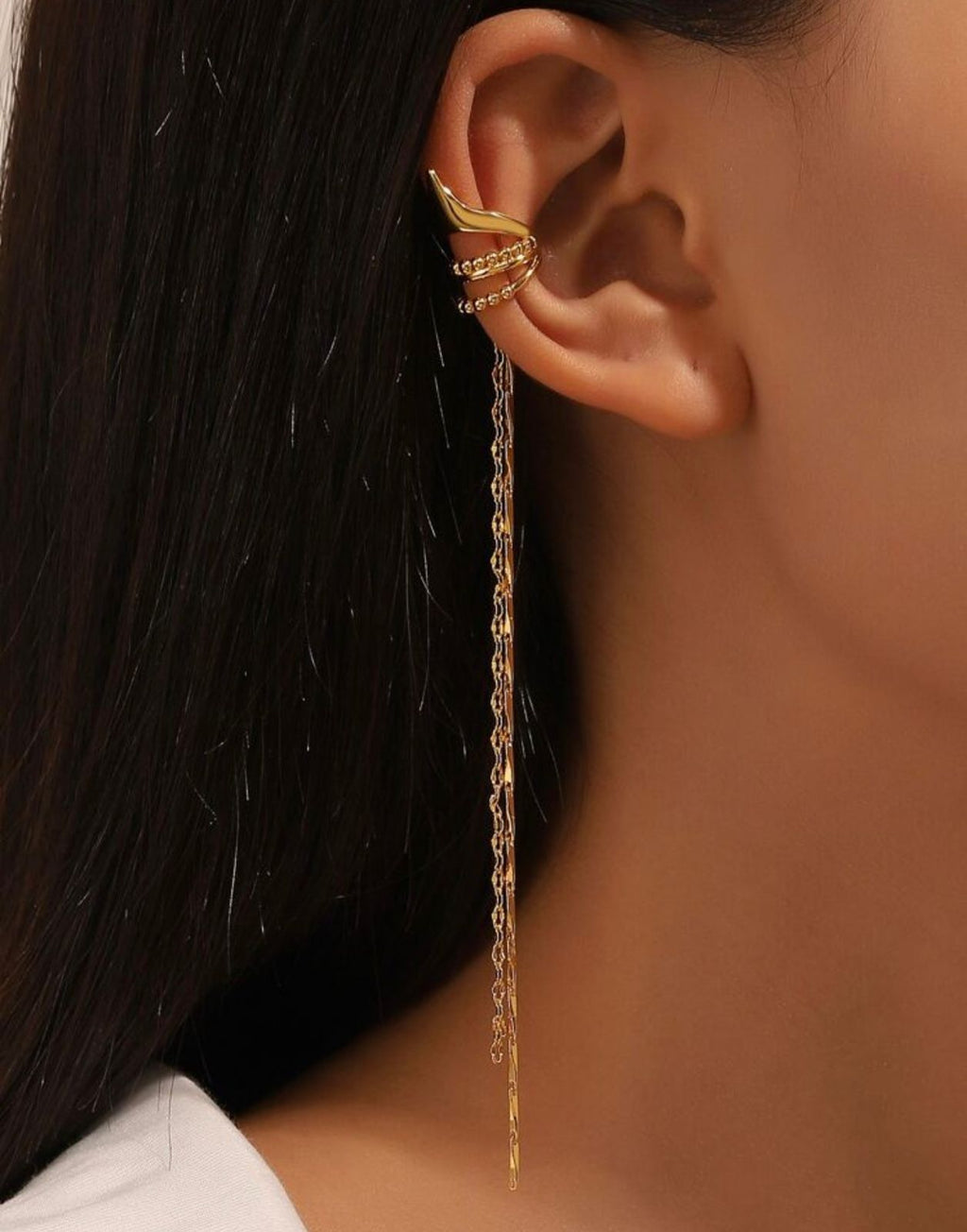 Golden Chain Earcuff