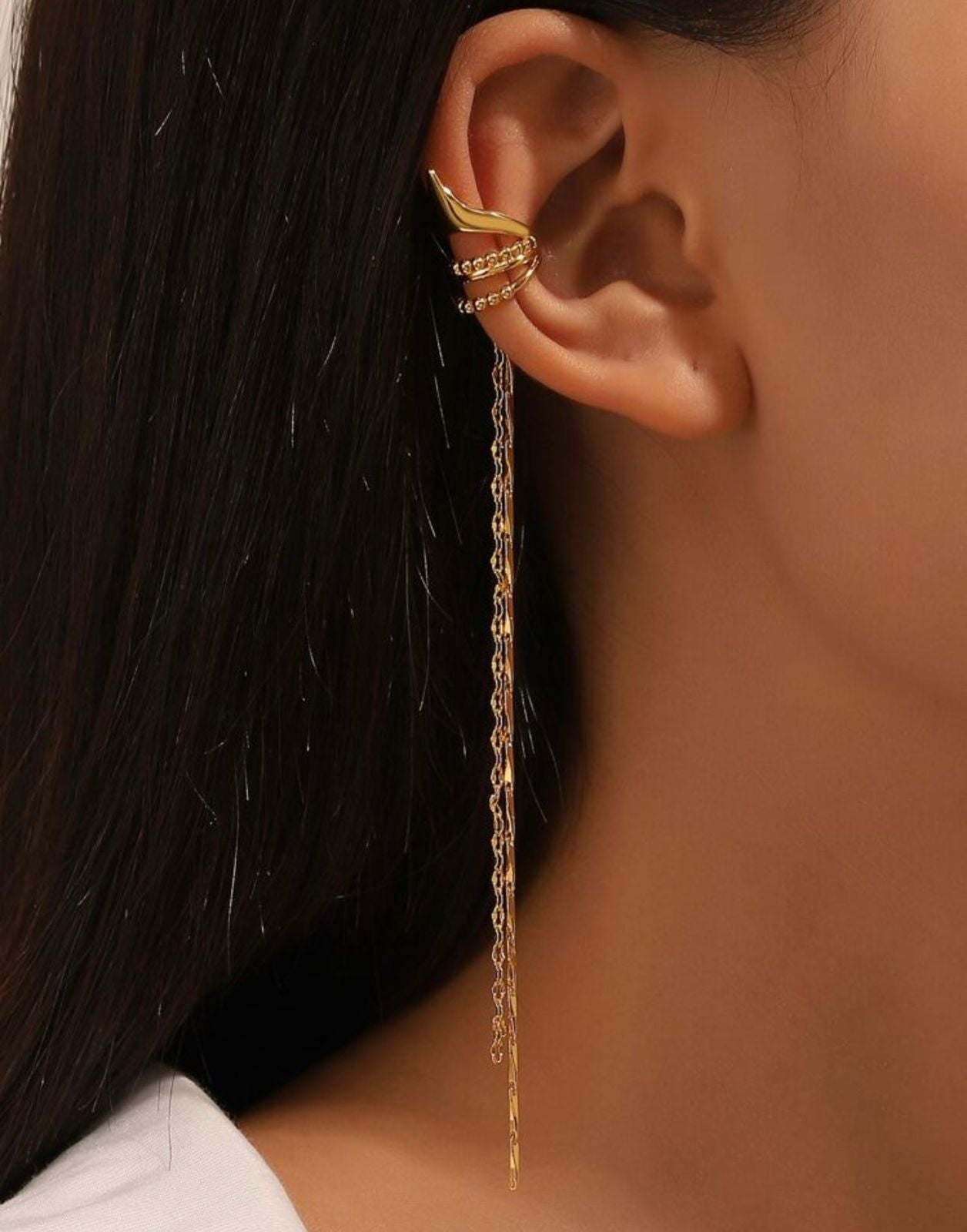 Golden Chain Earcuff