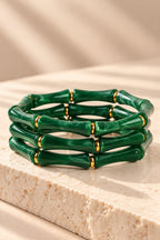 Green Luxe Bracelet Stack- Set of 3