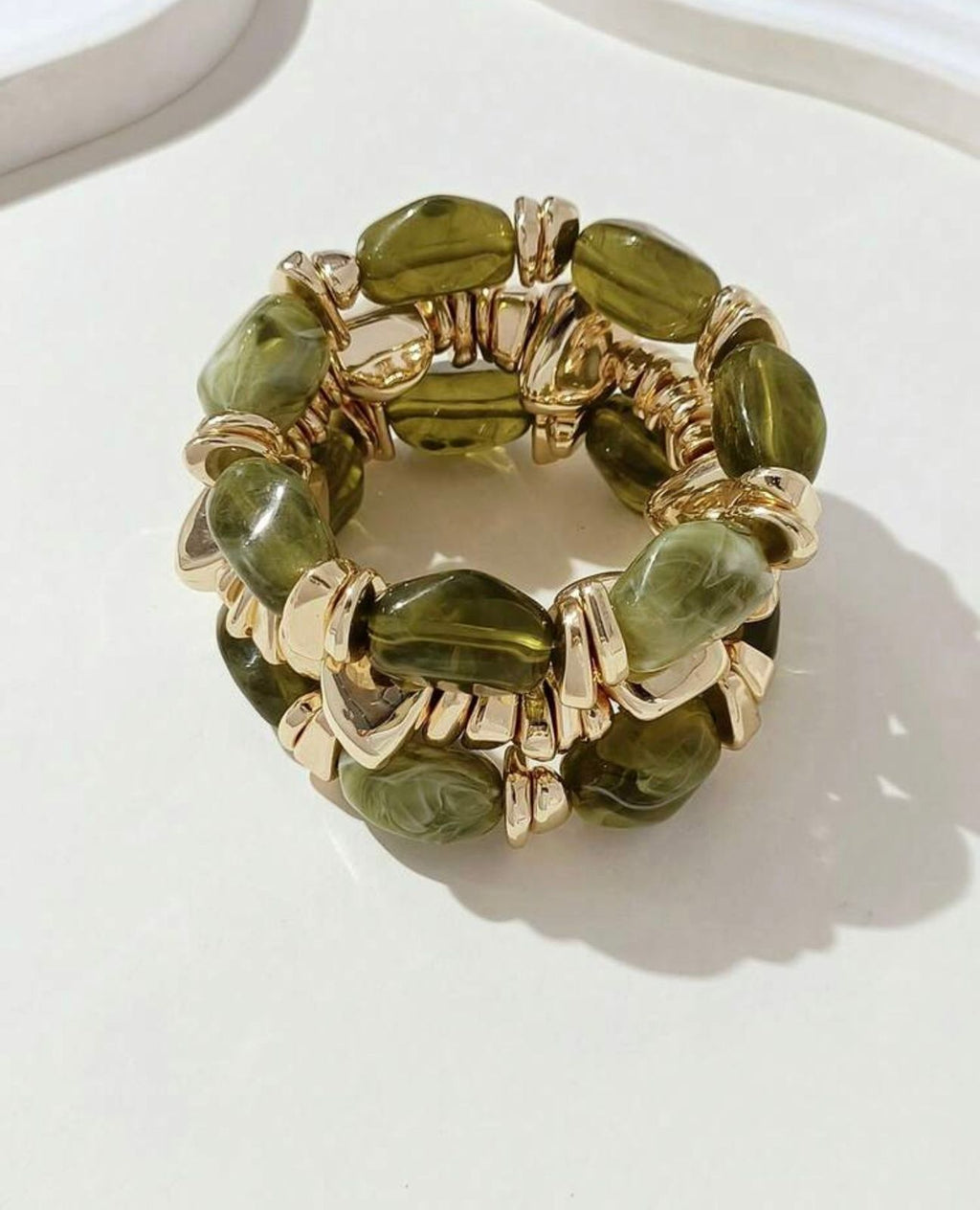Green Resin Bangles