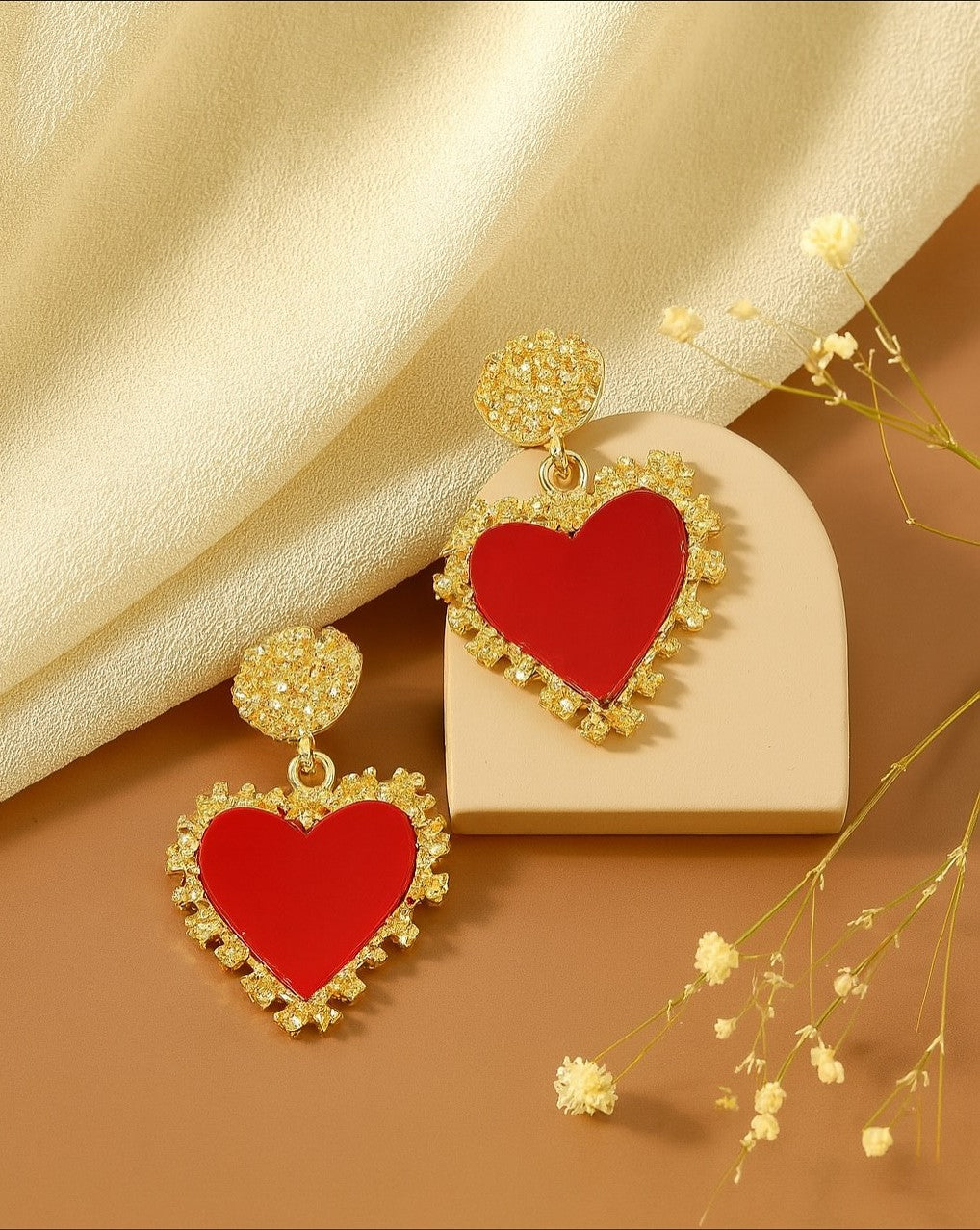 Red Heart Earrings