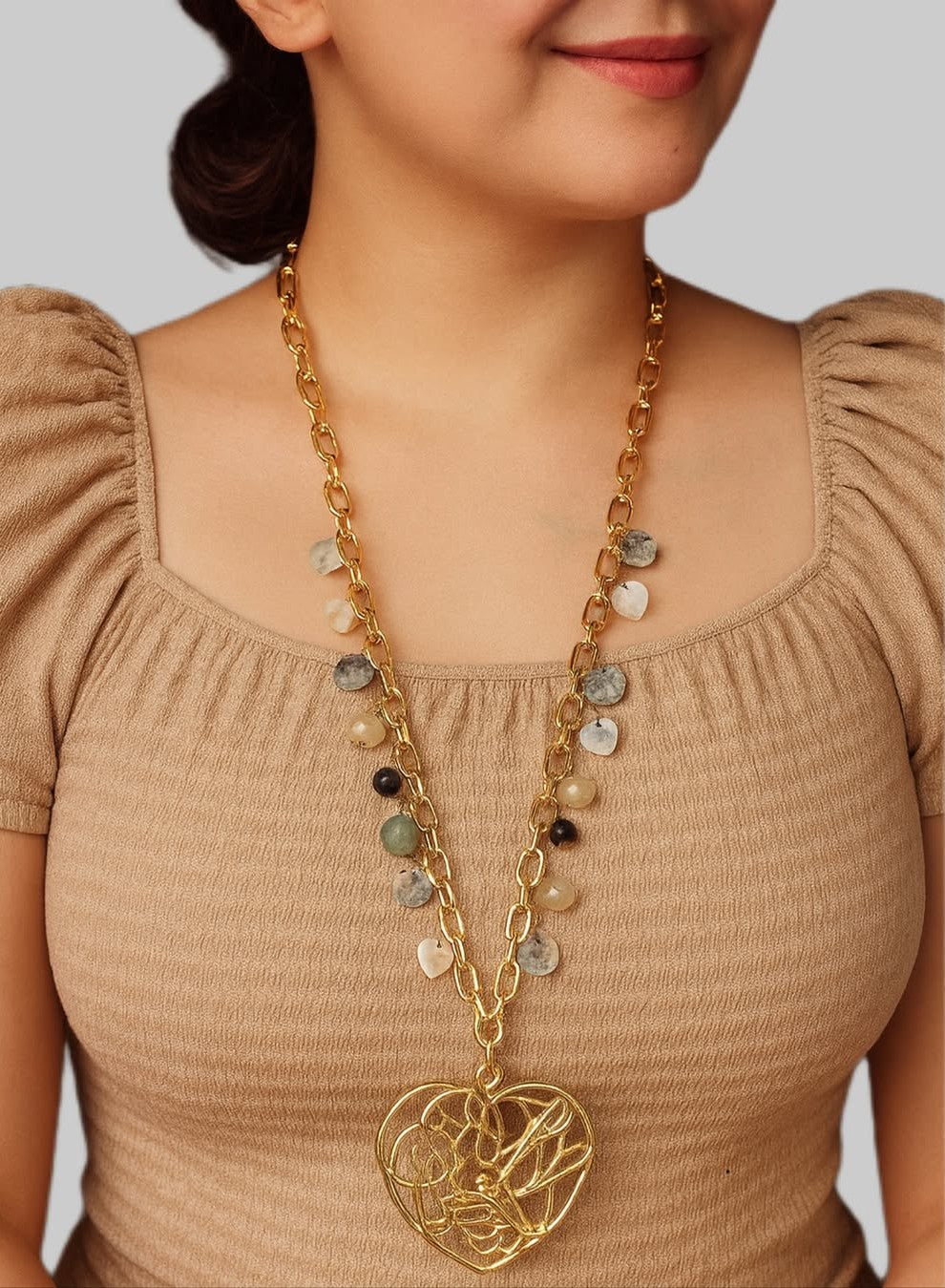 The Calligraphy Heart Necklace