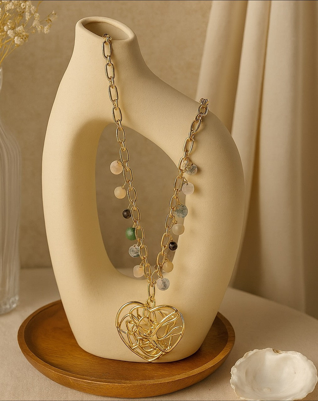 The Calligraphy Heart Necklace