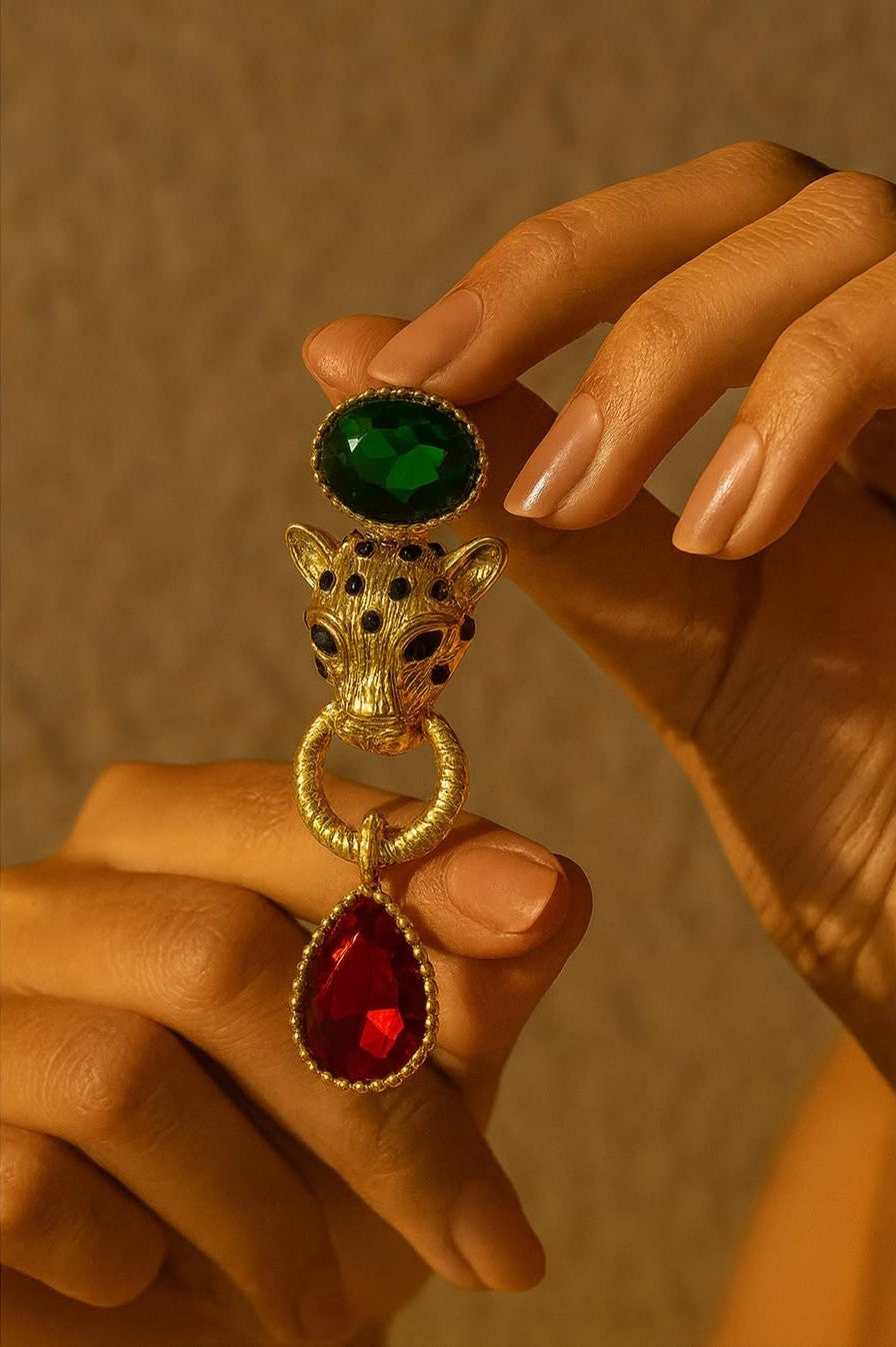 Regal Panther Drops Earrings