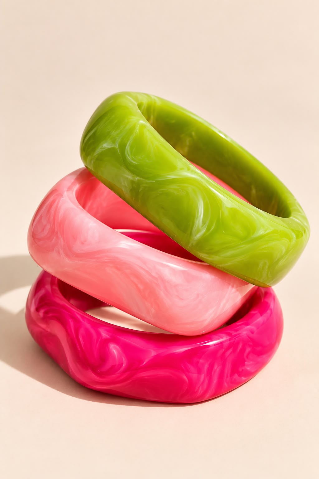 Candy Pop Resin Bangles- Set of 3