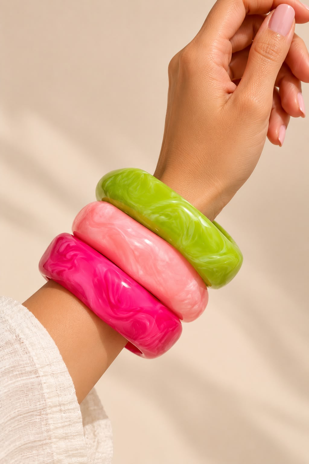 Candy Pop Resin Bangles- Set of 3