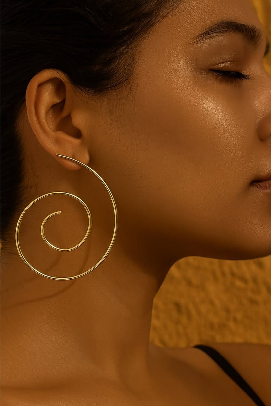 Solar Swirl Hoops Earrings