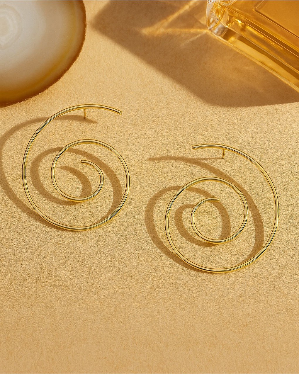 Solar Swirl Hoops Earrings