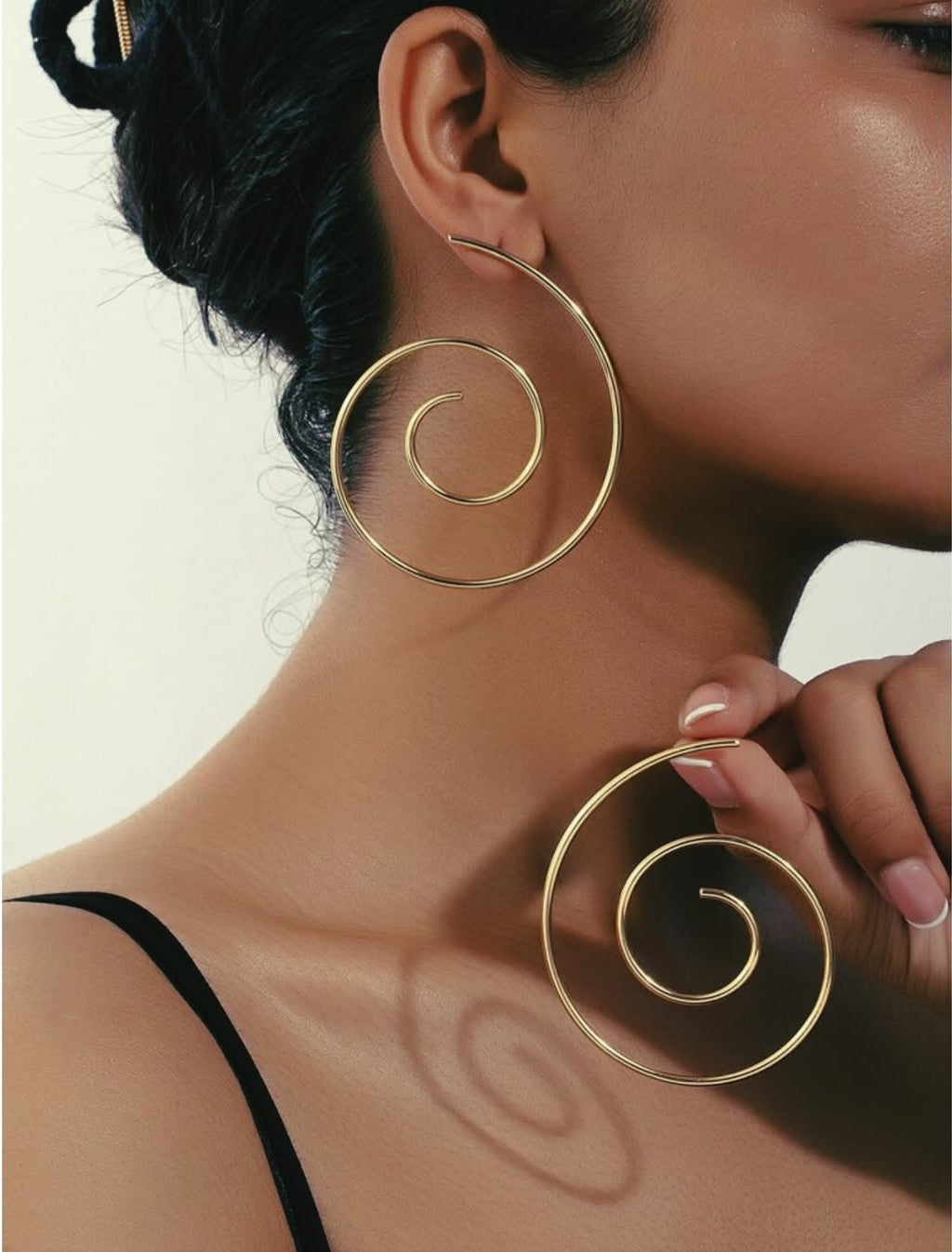 Solar Swirl Hoops Earrings