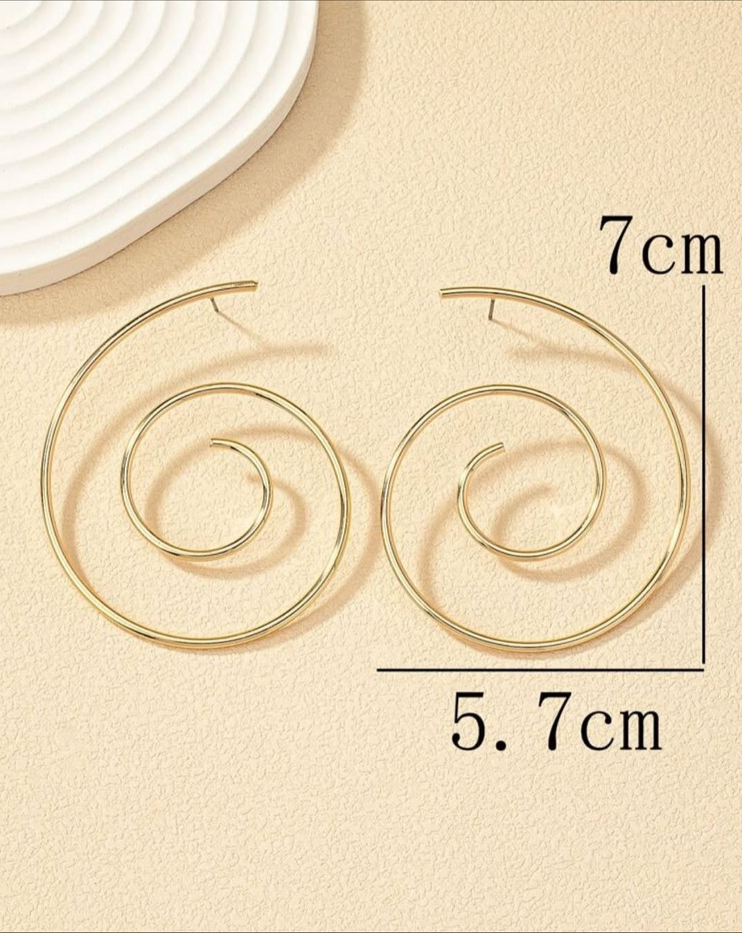 Solar Swirl Hoops Earrings