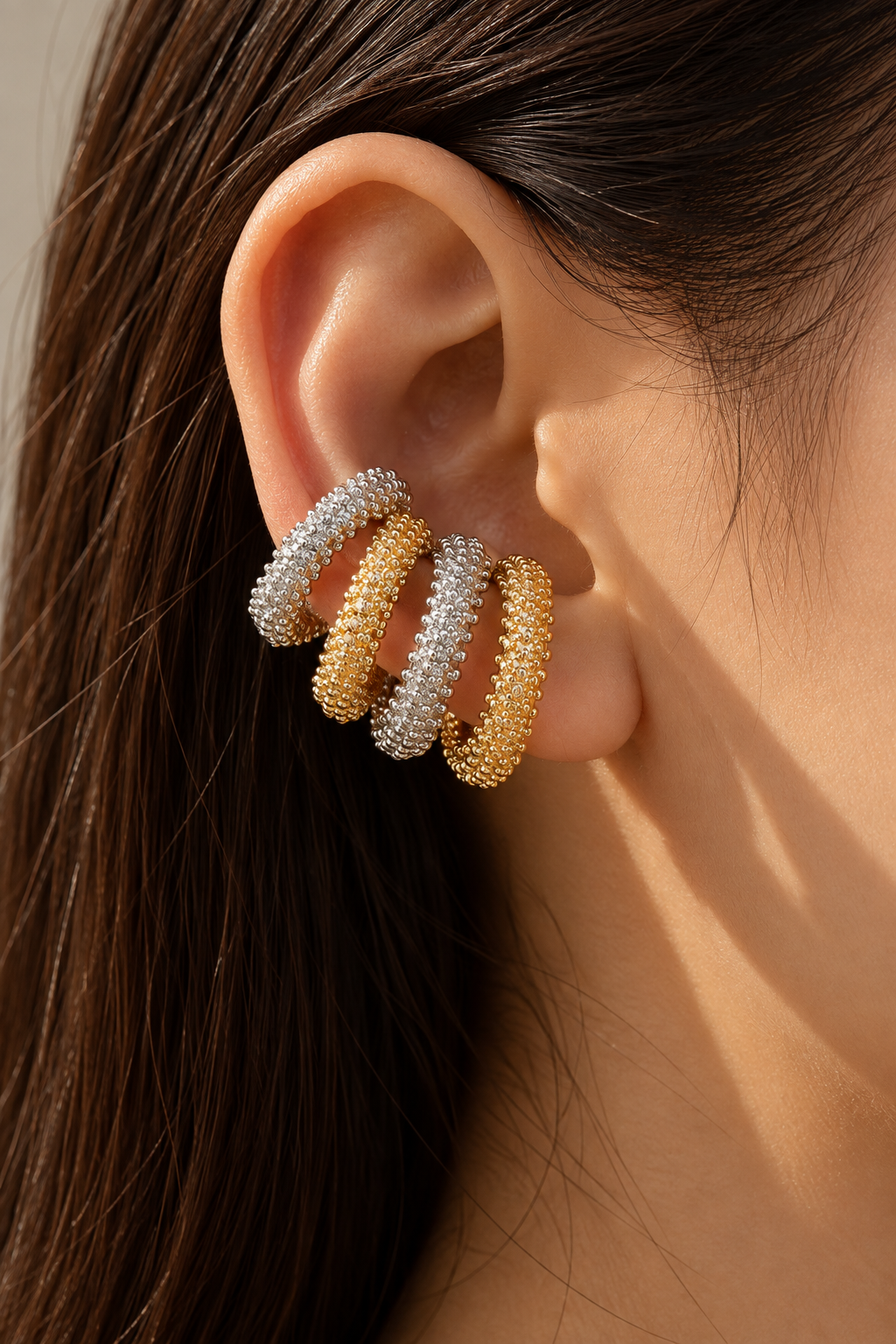 Gold and Silver Ear Cuffs