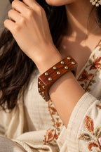 Studded Wooden Bangle