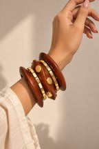 Wooden Bangle Stack – Set of 5