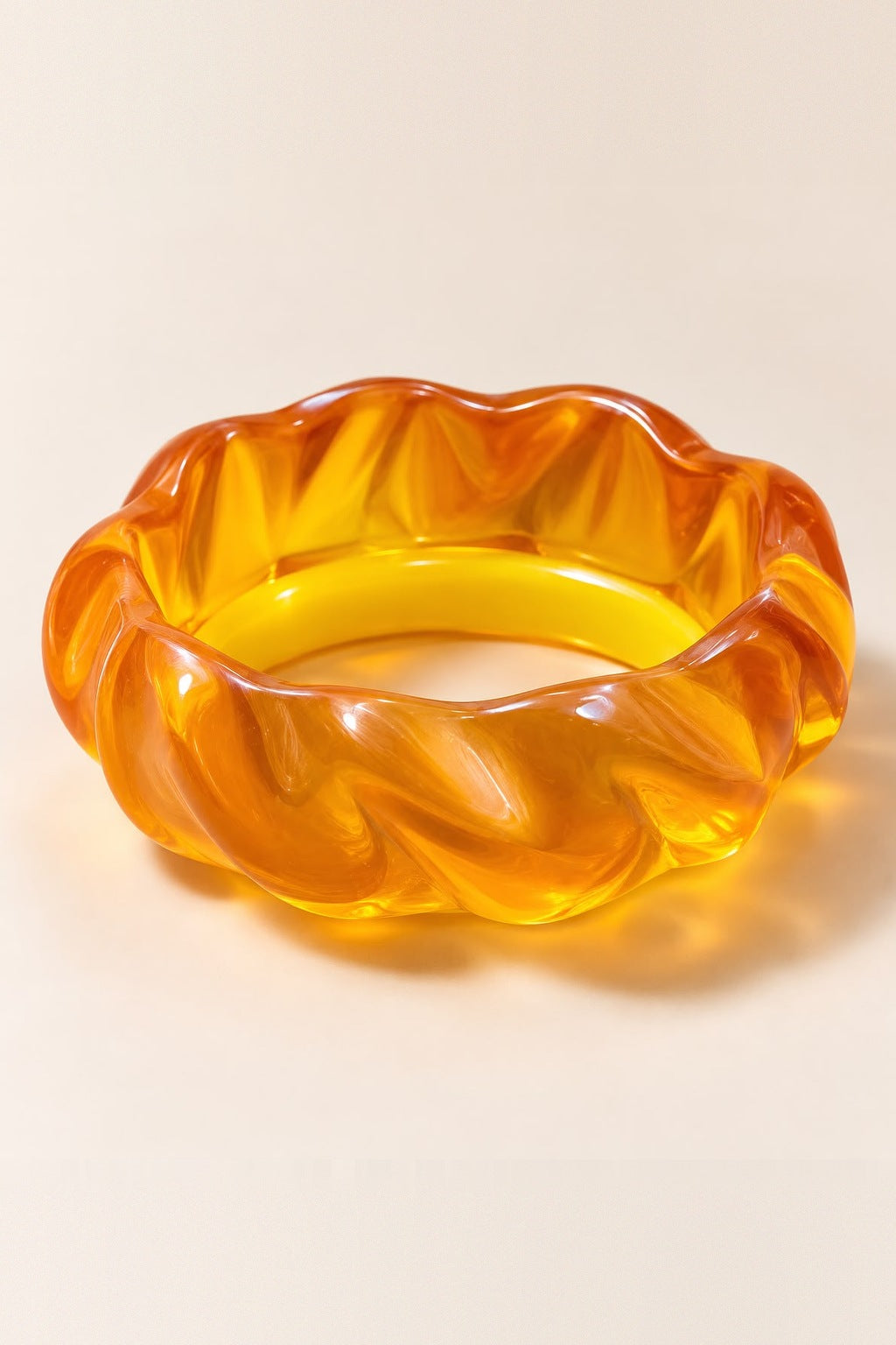 Mango Yellow Stack – Set of 5 Chunky Bangles