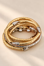 Gold Rush Twist Coil Bangles stack