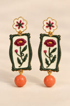 Frame Me Floral Drop Earrings pair