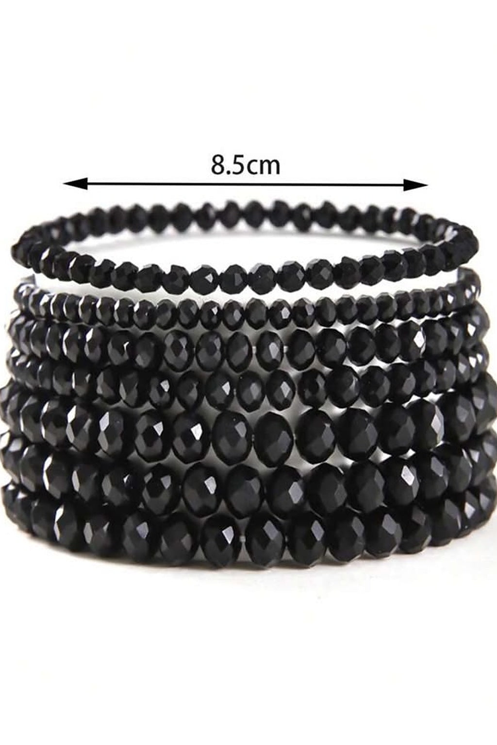 Midnight Sparkle Stretchable Bracelet Set size guide, 8.5 cm