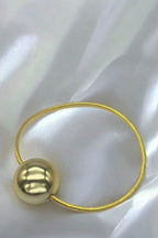 Bubble Ponytail Set – gold ball hair tie on satin