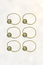 Bubble Ponytail Set of 6 – 6 gold ball hair ties on white marble