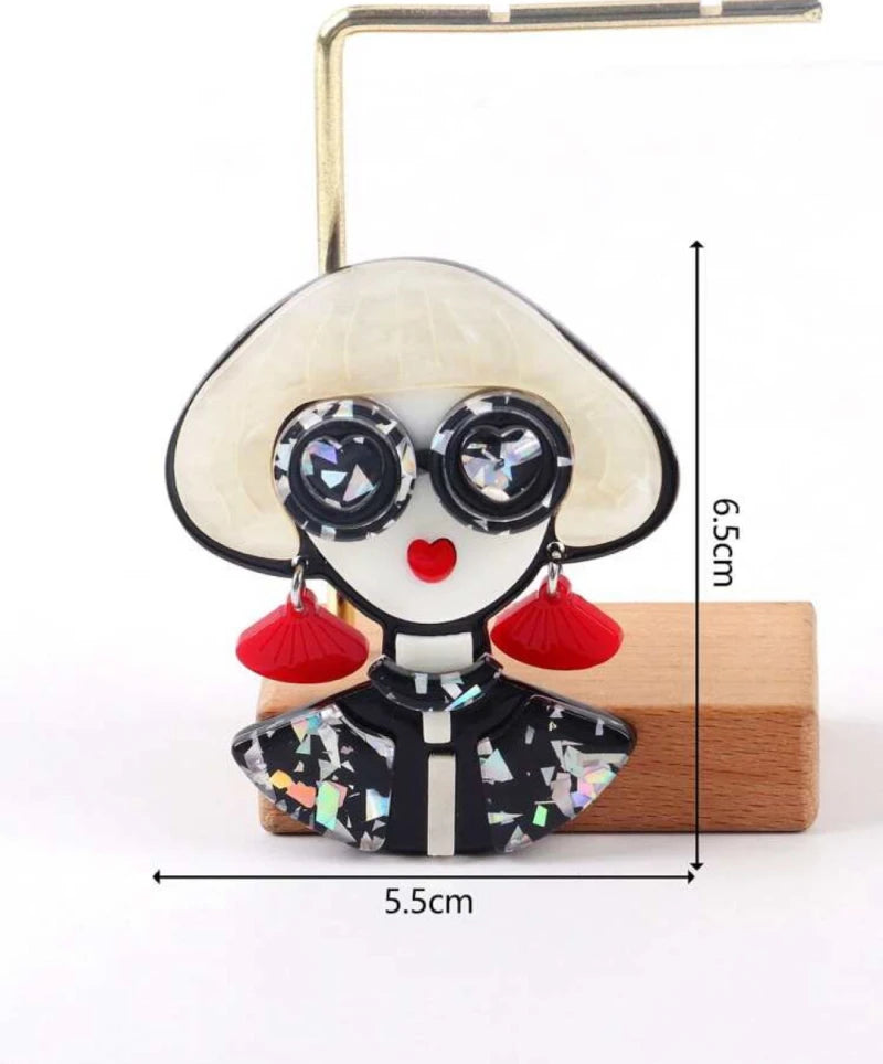 Mushroom Girl Brooch